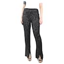 Black sequin and beaded trousers - size M - Norma Kamali