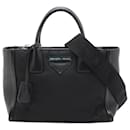 Black nylon and leather 2WAY bag - Prada