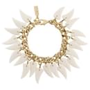 Beautiful MOSCHINO golden steel bracelet with white pendants - Moschino