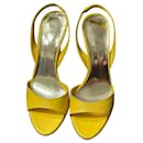 SEBASTIAN sandálias de couro amarelo n. 37.5, - Sebastian