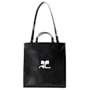 Heritage Naplack Shopper Bag - Courreges - Leather - Black
