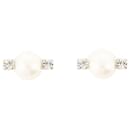 Boucles d'oreilles mini perles et doublées de cristal - Simone Rocha - Blanc