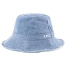 Chapéu Mark Bucket - A.P.C. - Algodão - Azul Claro - Apc