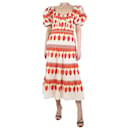 Red printed dress - size UK 12 - Autre Marque