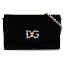 Dolce&Gabbana Black DG Velvet Wallet on Chain - Dolce & Gabbana