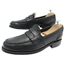 CHURCH'S SHOES MOCCASINS 8 42 BLACK LEATHER LOAFERS SHOES - Church's