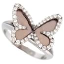 BAGUE MESSIKA BUTTERFLY EN OR BLANC 18K DIAMANTS 0.27 CT T 52 GOLDEN RING - Messika