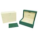 ROLEX WATCH BOX 39139.02 OYSTER M PERPETUAL DATEJUST GREEN LEATHER WATCH BOX - Rolex