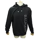 SWEAT A CAPUCHE BALMAIN M LOGO M 50 PULL EN COTON NOIR BLACK HOODIE SWEATER - Balmain