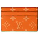 Porta-cartões forrado em LV taigarama laranja - Louis Vuitton