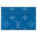 LV lined card holder Taigarama blue - Louis Vuitton