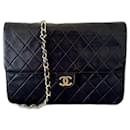 Chanel Wallet on Chain Tasche aus schwarzem Lammleder
