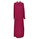 fucsia/Conjunto de falda y camisa de manga larga rosa - Loro Piana
