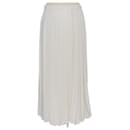 Falda larga plisada color crema - Valentino