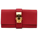 Bolsa clutch de couro Hermes vermelho Medor - Hermès