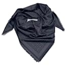 Mantón de lana de seda gris de Givenchy 4G tono sobre tono en toda la superficie