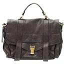 PS1 Medium Bag in Dark Graphite Leather - Proenza Schouler
