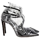 Jimmy Choo X Off-White Claire 100 Décolleté a punta in raso nero