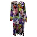 Weekend Max Mara Cassino Printed Midi Dress in Multicolor Silk