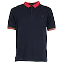 Comme Des Garcons x Fred Perry Polo Shirt in Navy Blue Cotton