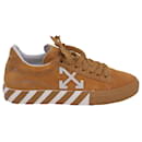 Off-White Vulcanized Low Sneakers in Tan Brown Suede - Off White