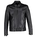 Givenchy Collared Zipped Jacket in Black Leather