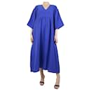 Blue flare-sleeved linen dress - size UK 8 - Sofie d'Hoore
