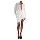 Weißes La Riviera-Kleid mit gerafftem Ausschnitt und tiefem Ausschnitt – Größe FR 36 - Jacquemus