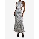 White sleeveless cutout polka dot dress - size US 2 - Autre Marque