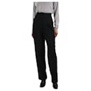 Black wool-blend pleated trousers - size XS - Autre Marque