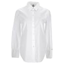 Camisa feminina de popeline de algodão puro para namorada - Tommy Hilfiger