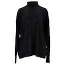 Suéter feminino Tommy Hilfiger Essential Wool com gola redonda em lã preta