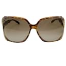 Óculos de sol de bambu marrom Gucci - Autre Marque
