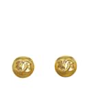 Brincos Chanel CC em ouro