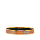 Gold Hermes Narrow Enamel Bangle Costume Bracelet - Hermès