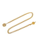 Cinturón de eslabones de cadena con medallón de Chanel dorado