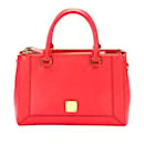 Red MCM Nuovo Leather Satchel