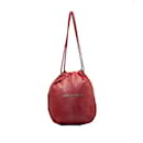 Red Saint Laurent Small Teddy Bucket Bag