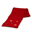 Sciarpe di lana rosse Louis Vuitton Echarpe Constance Muffler