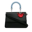 Bolso satchel Dior mediano tricolor Be Dior negro