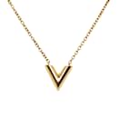 Gold Louis Vuitton Essential V Necklace
