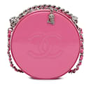 Bolsa Chanel Rosa Patente Redonda Como Terra Crossbody