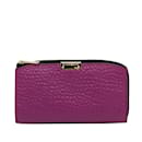 Purple Burberry Madison Leather Long Wallet