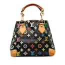 Schwarze Audra-Handtasche mit mehrfarbigem Louis Vuitton-Monogramm
