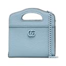 Blaue Gucci GG Marmont Umhängetasche