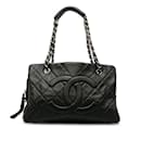 Schwarze Chanel Quilted CC Caviar Tote