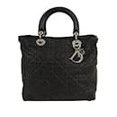 Black Dior Large Cannage Soft Lady Dior Tote Bag