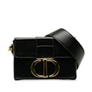 Black Dior Leather 30 MONTAIGNE BOX BAG