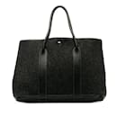 Black Hermes Ribbed Wool Negonda Garden Party 36 Tote bag - Hermès