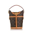 Brown Louis Vuitton Monogram Duffle Bucket Bag